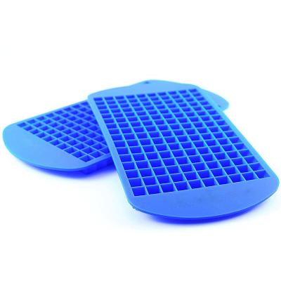 China Square 160 grid silicone ice cube ice tray mold factory direct silicone ice maker mini small ice tray mold food grade for sale