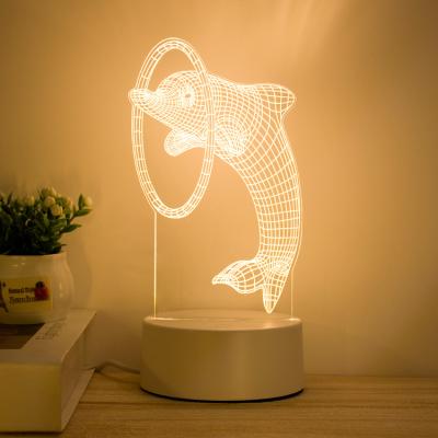 China Modern innovative diy night light 3D lamp modern innovative ABS office bedroom 3d lamp UV printed lamp for sale