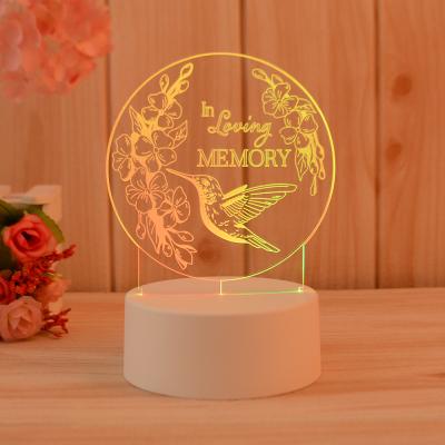 China Multi-pattern Modern 3D LED Night Light Dual Color Temp Customizable Gift for Father Mother Family Friends Lovers for sale