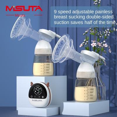 China Custom Electric Free BPA Free Wholesale Misuta Breast Pump Charging Silicone Breastfeeding Portable Pump Dual BPA PP/PPSU Breastpump USB for sale