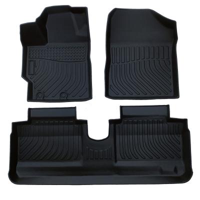 China Car Interior Floor Tape 3D Car Floor Liners Odorless All Weather Mat For Toyota Yaris Car Carpet Floor Mats for sale