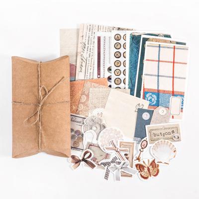 China Retro Loose-leaf Vintage Collectible Piece Material Paper Package Memo Pad Diy Decoration Diary Scrapbooking Letter Notepad Message Note for sale