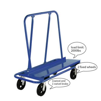 China Four Wheels Platform Easy Moving Steel Cart For Warehouse Stainless Industrial Color for sale