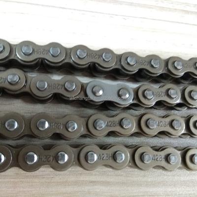 China 45Mn Vietnam Hot Selling Narrow Yellow Color 428H Motorcycle Chain for sale