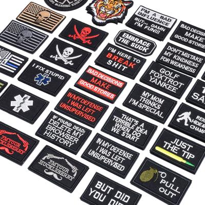 China Factory Viable Wholesale Customized Garment Badges Labels Woven Patches / Hook And Loop Fasteners Velcro Patch for sale