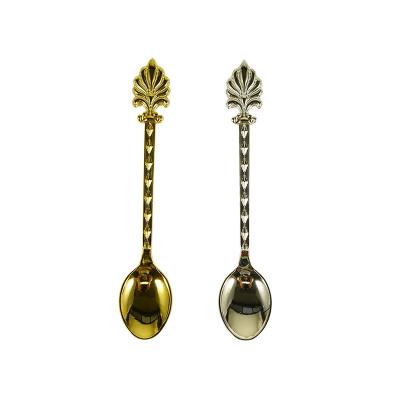 China 2022 Disposable New Design Custom Europe And The USA New Fashion Dessert 304 Stainless Steel Teaspoon Spoon Set Gift for sale