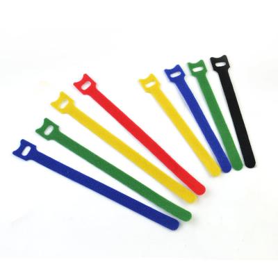 China Industrial Adjustable Hook Loop One Wrap Cable Ties , Back To Back Hook Loop Tape ties for sale