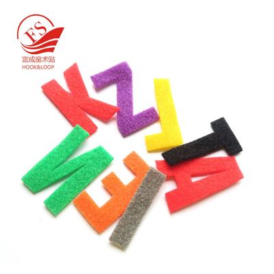 China Durable Decorative Nylon Hook Loop Alphabet Letters ABC For Promotion for sale