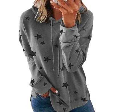 China Gently Women's 2021 Full Cotton Hoodies Women's Autumn Print Loose Hooded Sweater for sale