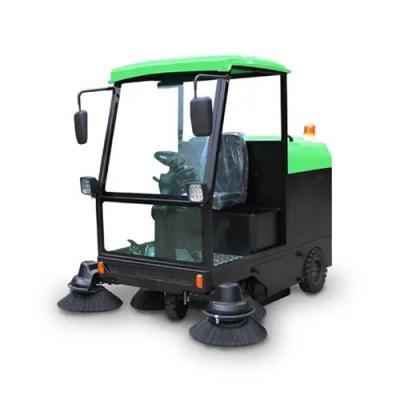 China 6*8V Voltagem Meia fechada Ride Electric On Street Sweeper para processo de limpeza de água fria à venda