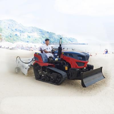 China Fácil de manejar 1200 máquinas de limpieza de playas de arena con pantalla vibratoria controlada hidráulicamente en venta