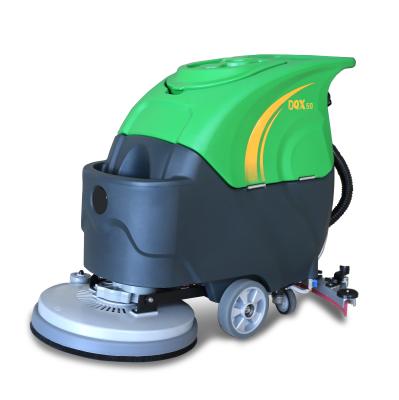 China Gebouwen Batterij Ride op Reinigingsmachine Dual Brush Floor Scrubber Dryer met CE Rood Te koop