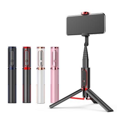 China Fold Portable Radio Remote Control Popular Mini Selfie Stick Hand Held Customizable Folding Tripod for sale