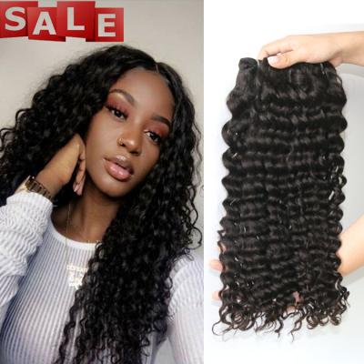 China 100% Virgin Hair Bundles Unprocessed Double Weft Machine Brazilian Hair Extension Deep Wave Human Hair for sale