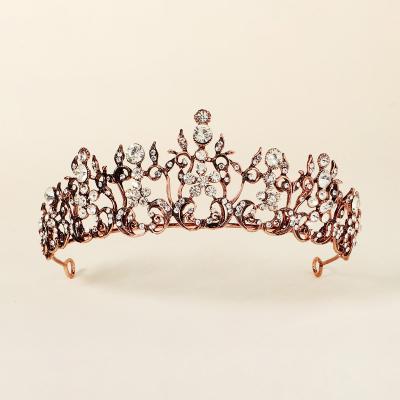 China Hot SALE HIGH QUALITY Luxury Hair Accessories Crystal Crowns Popular Alloy Luxury Pageant Crown Weed Crown For Women for sale