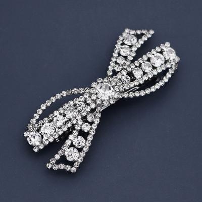 China Wedding Accessories wholesale high quality rhinestone alloy hair clips barrettes stylish hair barrette hair clips for women for sale