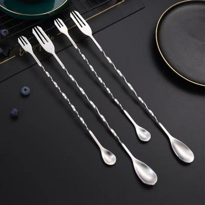 China 32.4 cm 304 Grade Steel Bar Spoon Stainless Steel Bar Spoon Viable Professional Stainless Classic Bar Tool for Party for sale