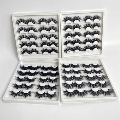 China Real 5d Eyelashes Wholesale Mink EyeLashes Fluffy Mink Eyelashes 25mm Long Natural Eyelash Custom Packaging for sale