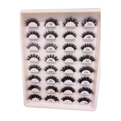 China 5d 3D Natural Soft Hot Selling Thin Strip Bulk 15mm Real 25mm Strip Eyelashes Natural Super Fluffy False Mink Eyelashes for sale