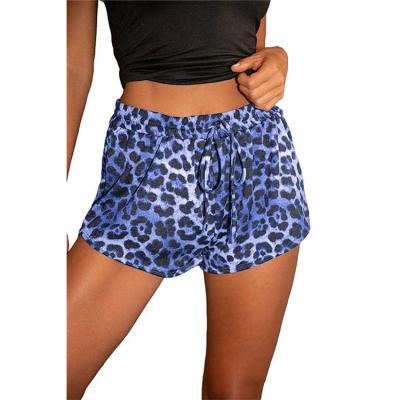 China Hot Selling Anti-wrinkle Digital Print Leopard Fifth Yoga Pants Fitness Gym Biker Shorts for sale