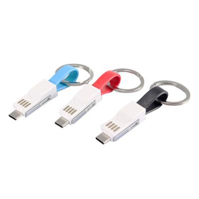 China Mobile Phone New Product Supplier Logo Mini Magnetic Key Chain USB Data Cable for sale