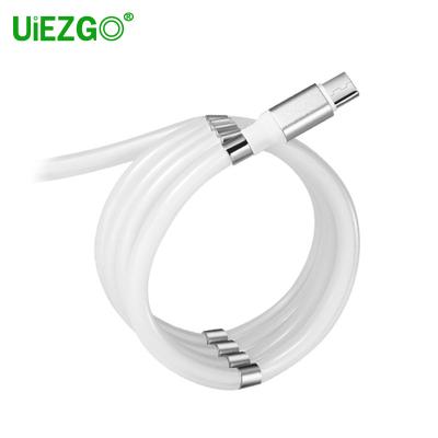 China For iPhone + Type C Phone + Micro-USB Phone 3A Fast Charging Magnetic Self-Winding Cables Micro USB Cable Factory Drop Charging Supported for sale