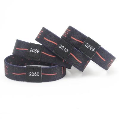 China Fashionable Custom Gym Fabric Polyester Double Sided Printed Elastic Design Wristband Wristbands for sale