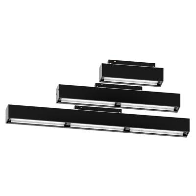 China Modern 48v Led Black Aluminum Linear Magnetic Track Light Housing 7W 15W 20W COB Spotlight Focus Light Track System for sale