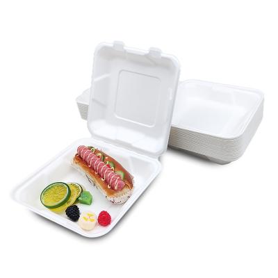 China Disposable Tableware Biodegradable Bamboo Food Bowls Top Blocks Paper Packaging for sale