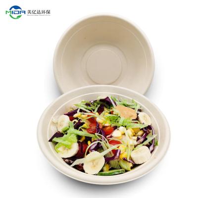 China Disposable 100% Biodegradable Biodegradable Round Sugar Cane Bagasse Compostable Bowl Eco-friendly Disposable for sale