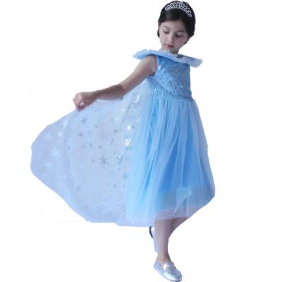 China Dress up Frozeng elsa princess skirt children's clothing bitter fleabane fleabane sequins children dress up show cosplay for sale