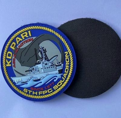 China Custom 3D Logo Heat Transfer Rubber Brand 3d PVC Clothing Apparel Embossed Customizable Key IDs Silicone Rubber PVC Tactical Patch for sale