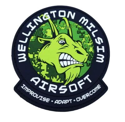 China Low MOQ 3D Sew On Custom Rubber PVC Logo Silicone Material Patches On Shirts for sale