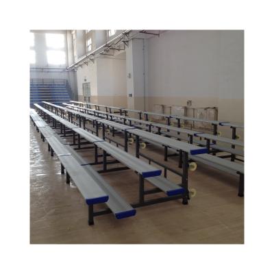 Cina Stadium movable portable aluminum grandstand bleachers seats with wheels in vendita