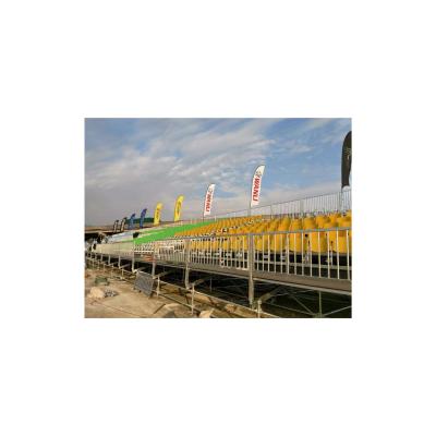 China Commercial rental steel bleachers with folding chairs outdoor grandstand seating for sale