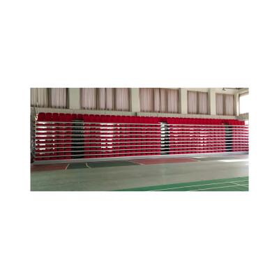 China Indoor retractable bleachers with motorized operation telescopic seating system for sale