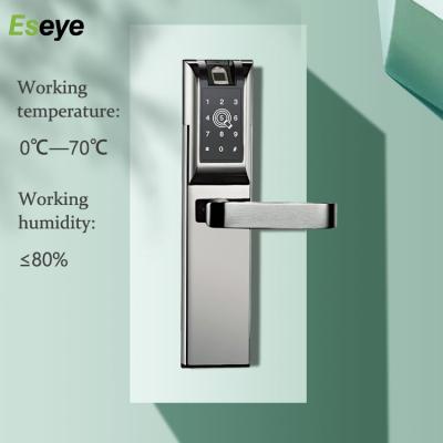 China Eseye Euro APP Smart Door Lock Hotel Fingerprint Wireless Lock With Pass 340*78*18mm for sale