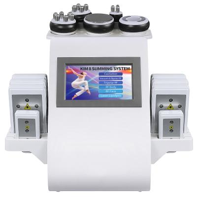 China Jially 40k Cavitation Weight Loss Slimming Machine Kim 8 Cavitation RF Vacuum New Weight Loss Beauty Machine for sale