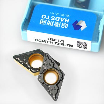 China Thread Tool China CNC Lathe Cutting Tools DCMT11T304-TM DCMT11T308-TM HS8125 Inserts Tungsten Carbide Turning Cutter Blade For Metal Machine for sale