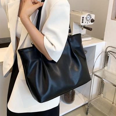 China PORTABLE High Quality PU Leather Handbags Shoulder Bags Women Shopping Tote Bag for sale