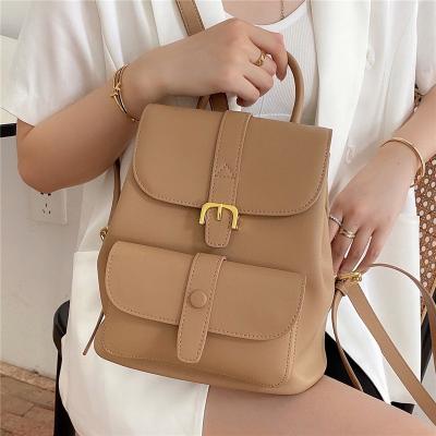 China 2022 New Fashion Portable Women's Rucksack Luxury Genuine Leather Backpacks School Lady Bags Backpack Trendy Custom Logo For Women for sale