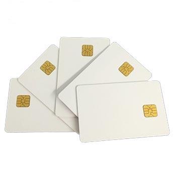 China Waterproof Customized Contact FM4442 White Smart Card for sale