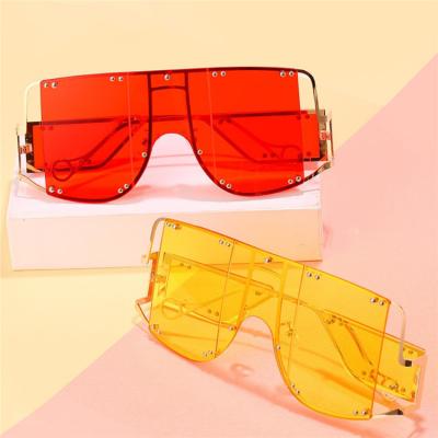 China New Sun fashion punk personality glasses slit mask sunglasses Amazon2020 large sunglasses for sale