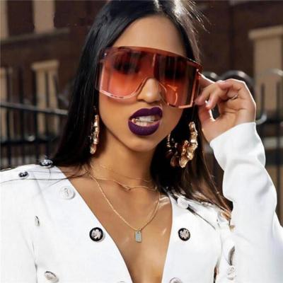 China New Fashion Sunglasses Amazon2020 Large Oversized Metal Frame One Piece Eyewear Cool Retro Sun Glass Shield Sunglasses for sale