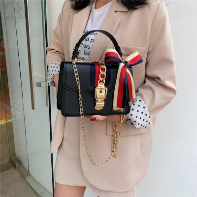 China 2022 new fashion small chain bag chain bag custom square color bump belt handbag elegant female diagonal cross popular logo for sale