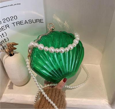 China High quality pearl shell bag 2021 new fashion transparent bag for women for sale