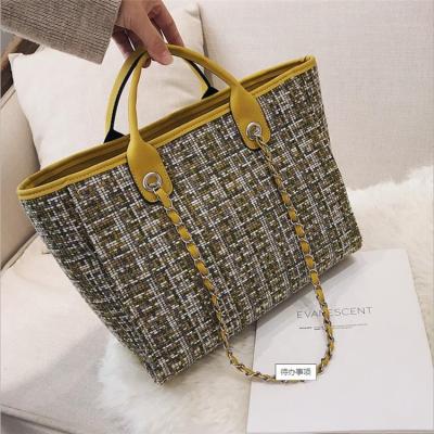 China 2021 hot new style Korean women's bag high quality soft with simple plaid hand bill of lading the shoulder bag for sale