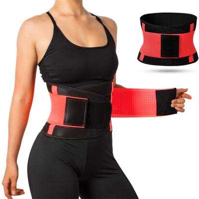 China Waist Trainer Back Support Belt Slim Adjustable Wrap Sweat Neoprene Waist Trainer Workout Weight Loss Back Support Body Waist Trimmer Belt for sale