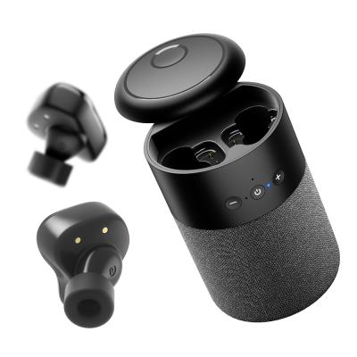 China Newest Video Call 2 In 1 Wireless In-ear BT Bass Wireless Earbuds Portable Outdoor Loud Speaker for sale