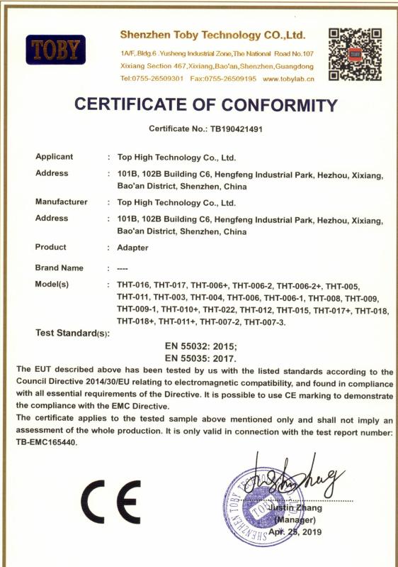 CE - Top High Technology Co., Ltd.